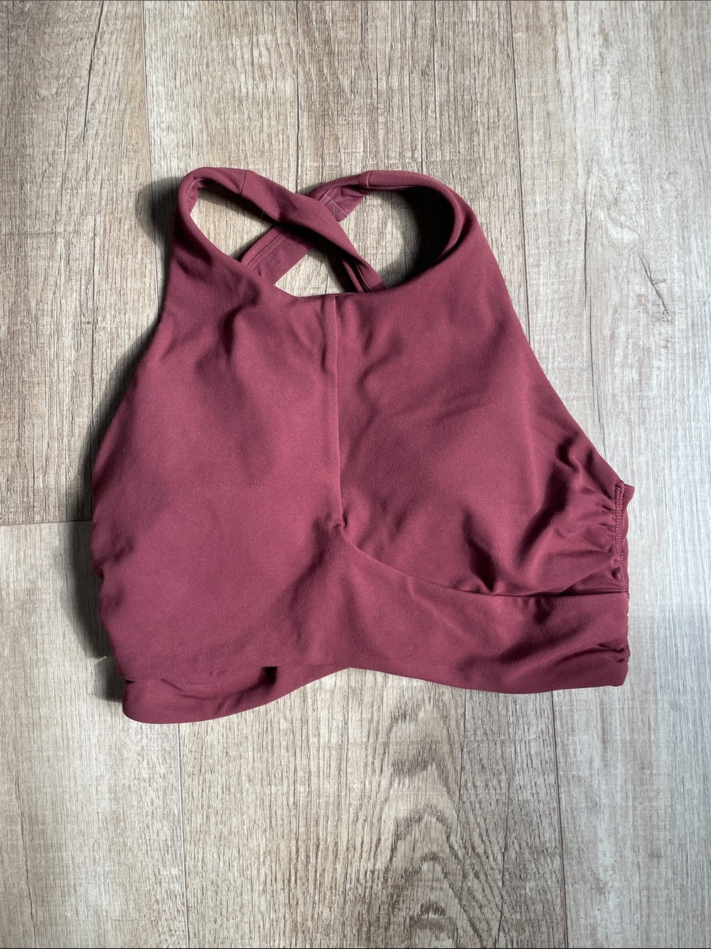 NWOT Lululemon High-Neck Sports Bralette in Wine